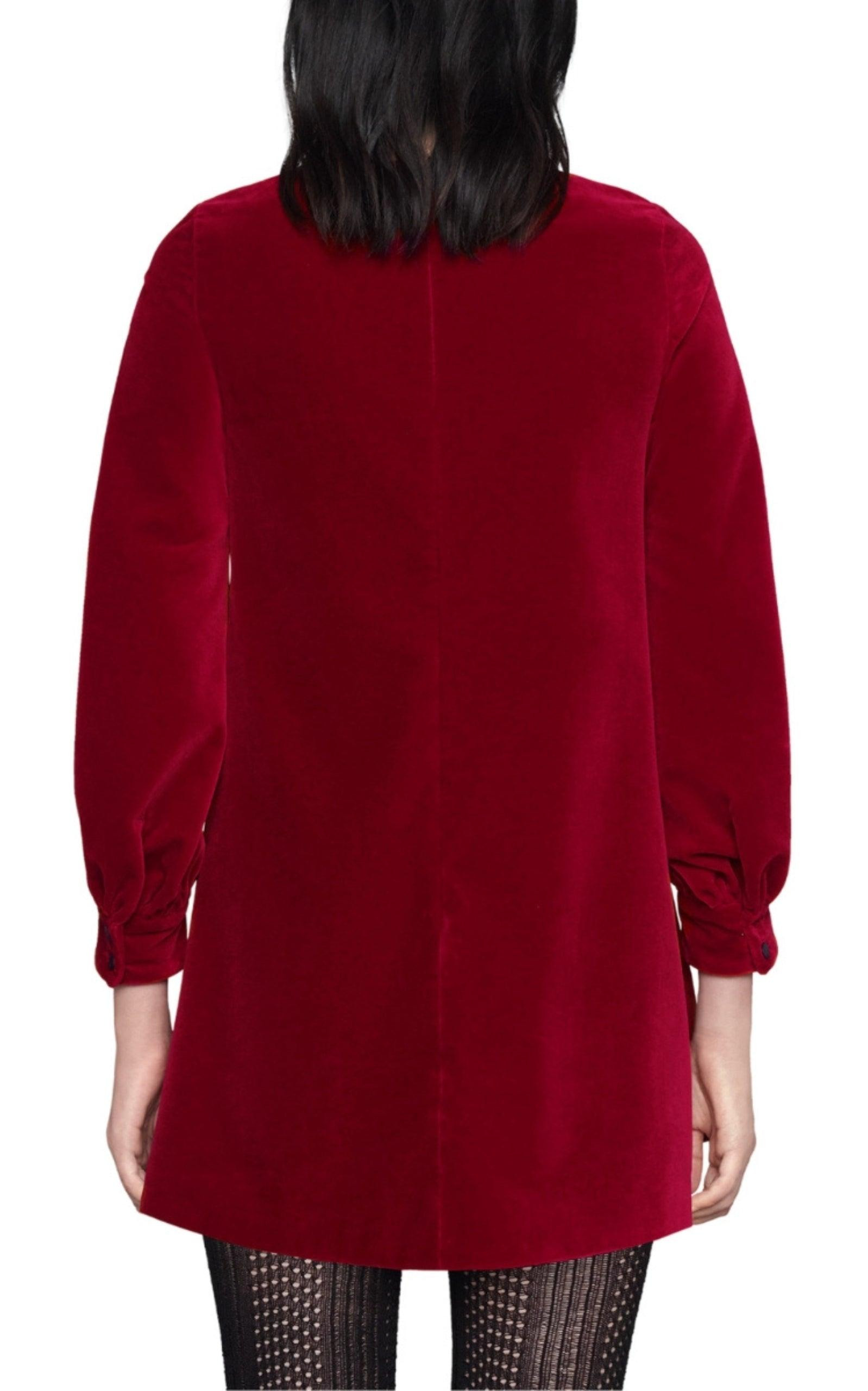 Stretch Cotton-Velvet Mini Dress - 5