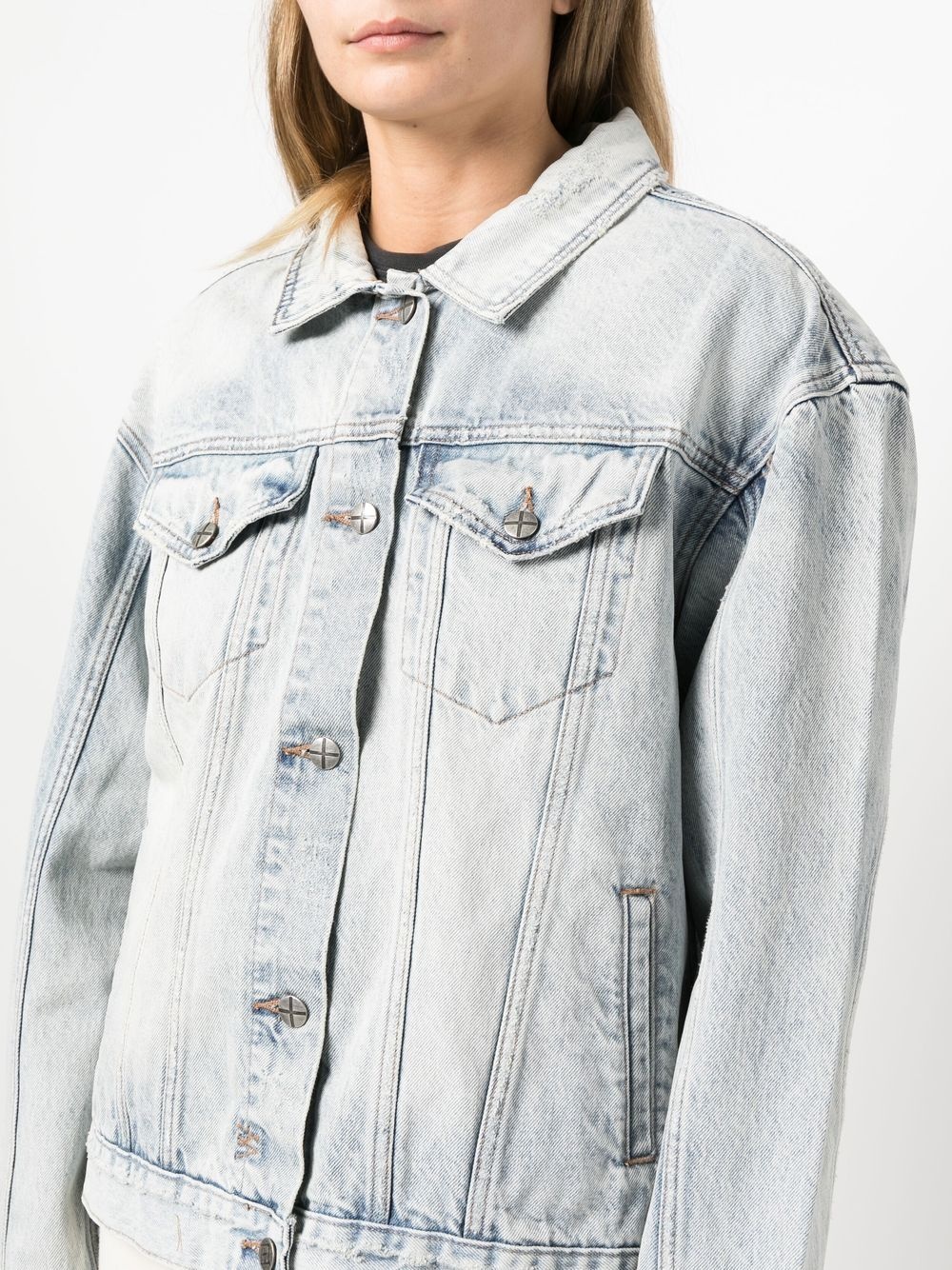 oversized-cut denim jacket - 8