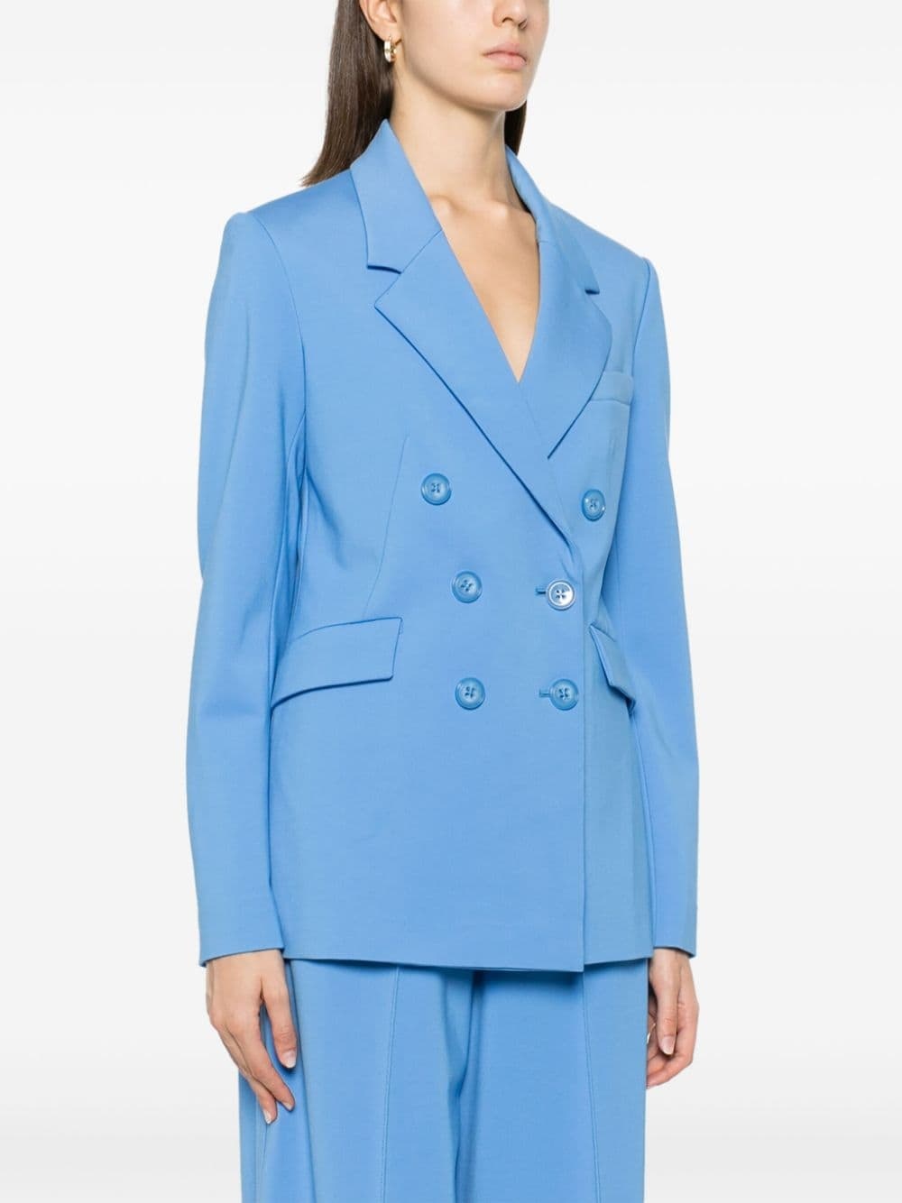 double-breasted notched blazer - 3