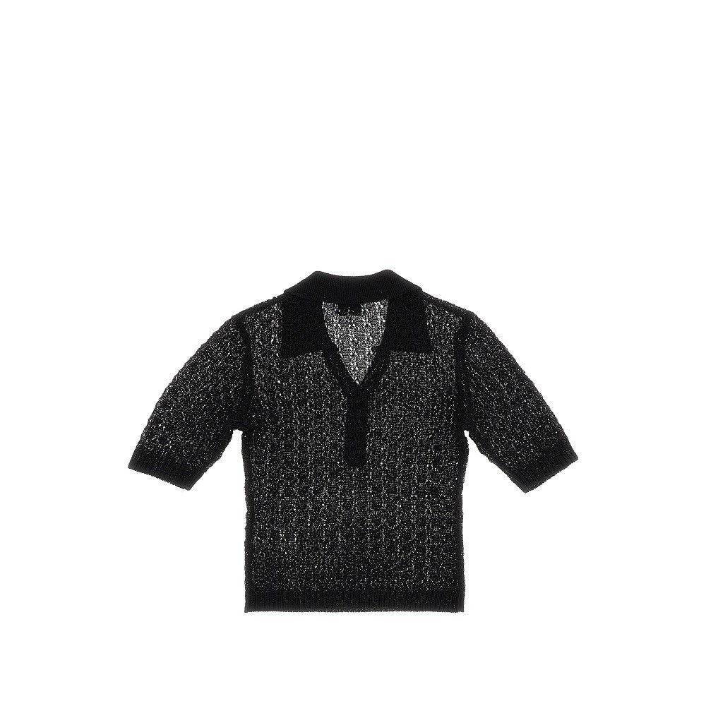 POINTELLE KNIT POLO SHIRT - 2