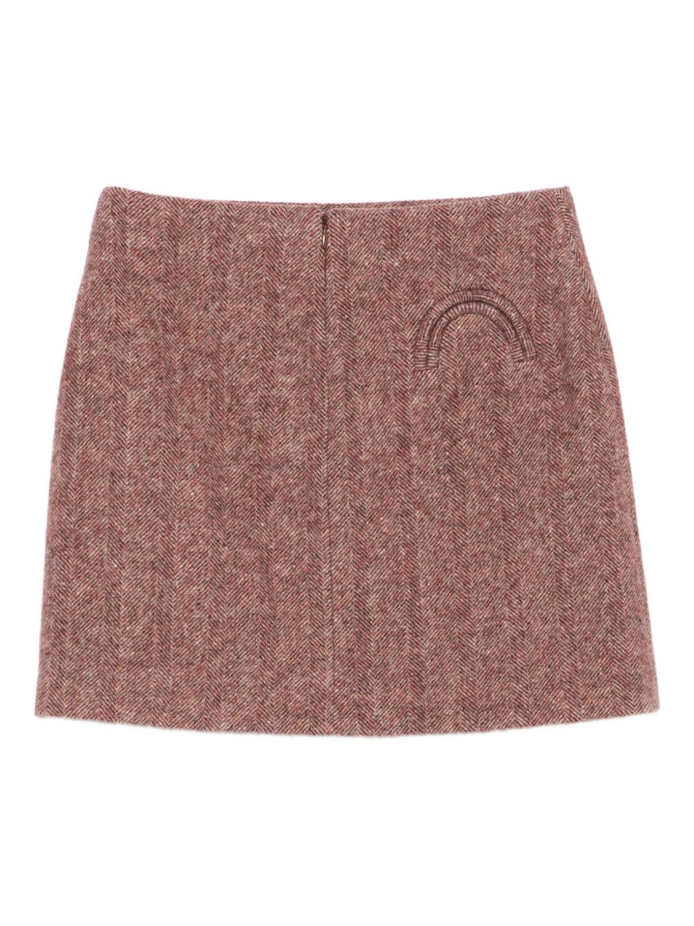 herringbone mini skirt - 2
