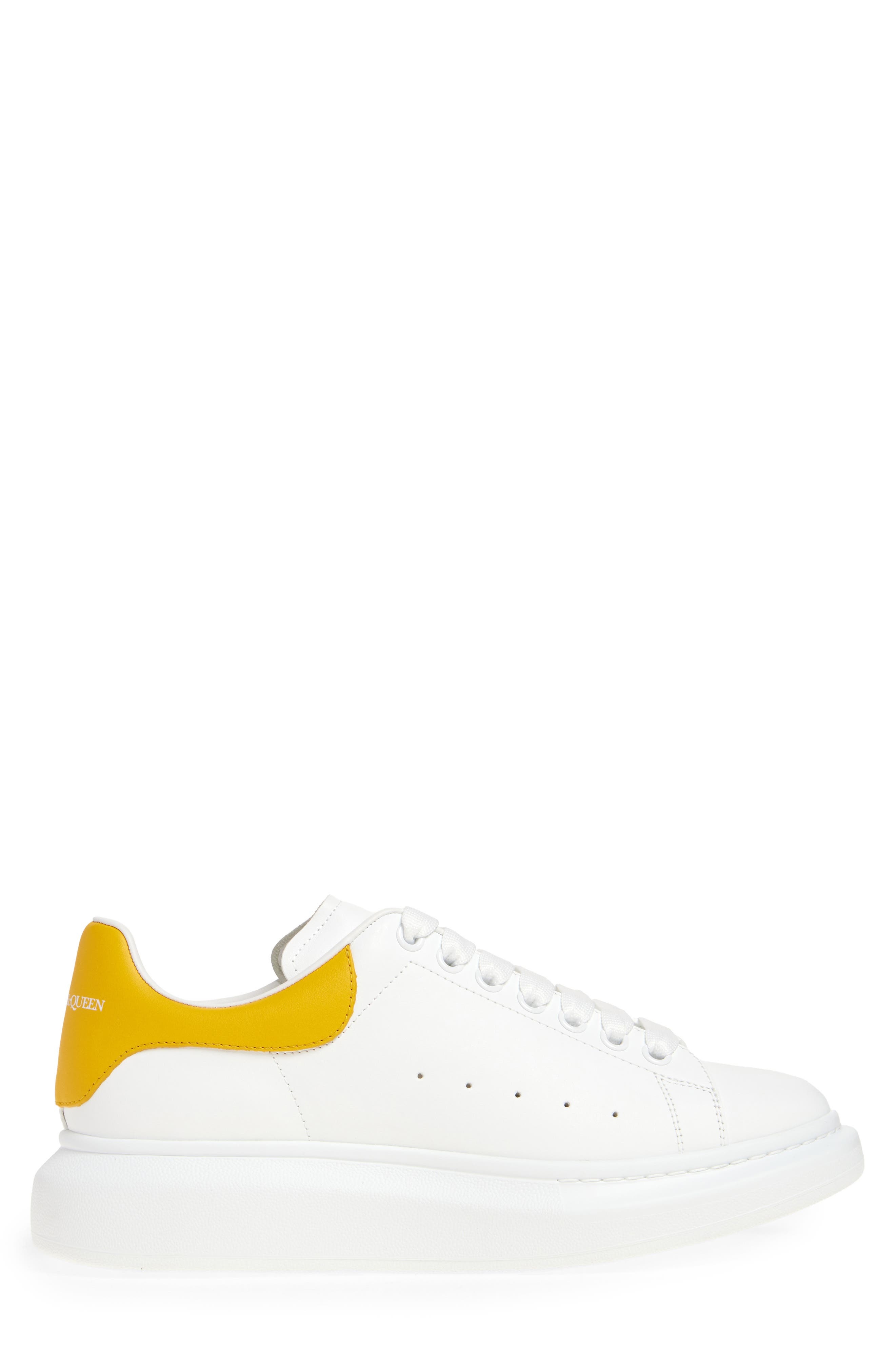 McQueen Oversized Sneaker in Off White/Yellow at Nordstrom - 3