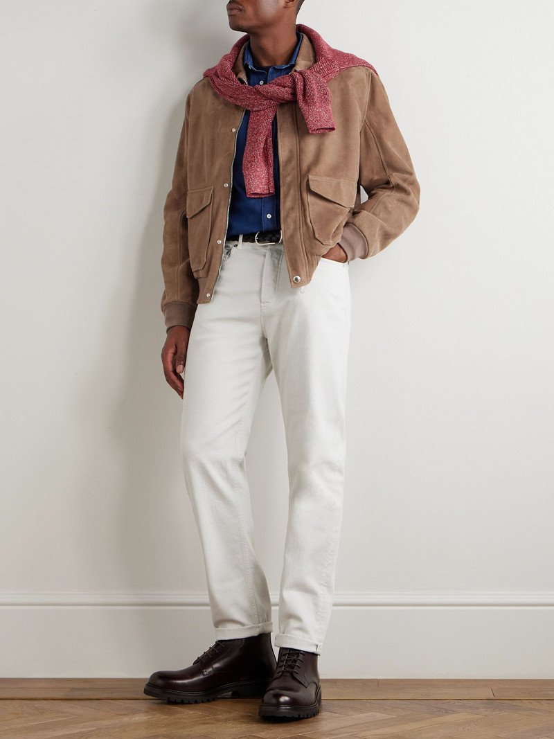 Brunello Cucinelli Slim-Fit Jeans Cream outlook