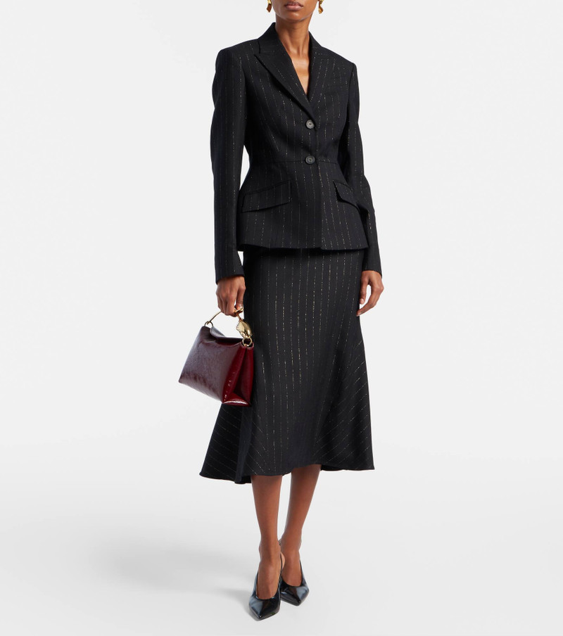 Erdem Pinstripe wool blazer outlook