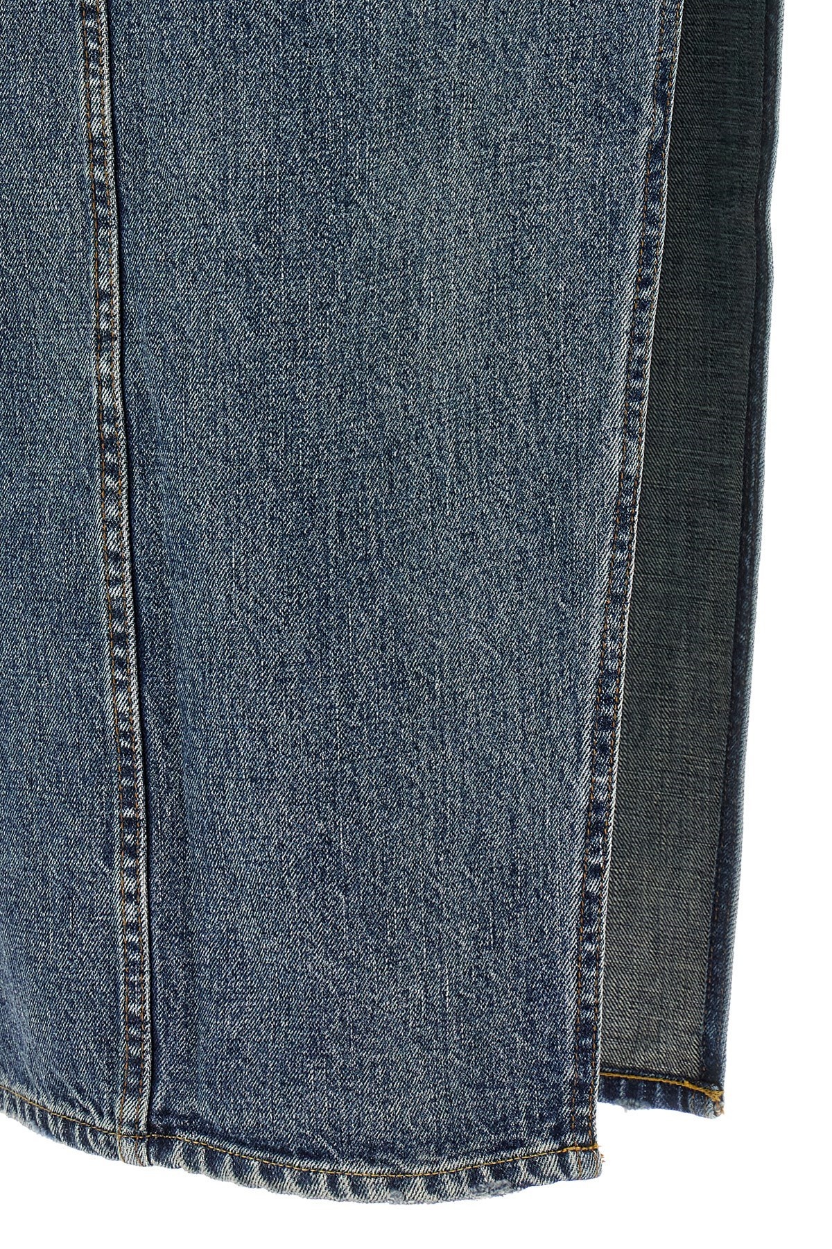 スカート R13 'Devon Side Slit' skirt (R13WD102D213A BARTERINDIGO) R13 Devon Side Slit Denim Skirt - Barter Indigo - 66% Off