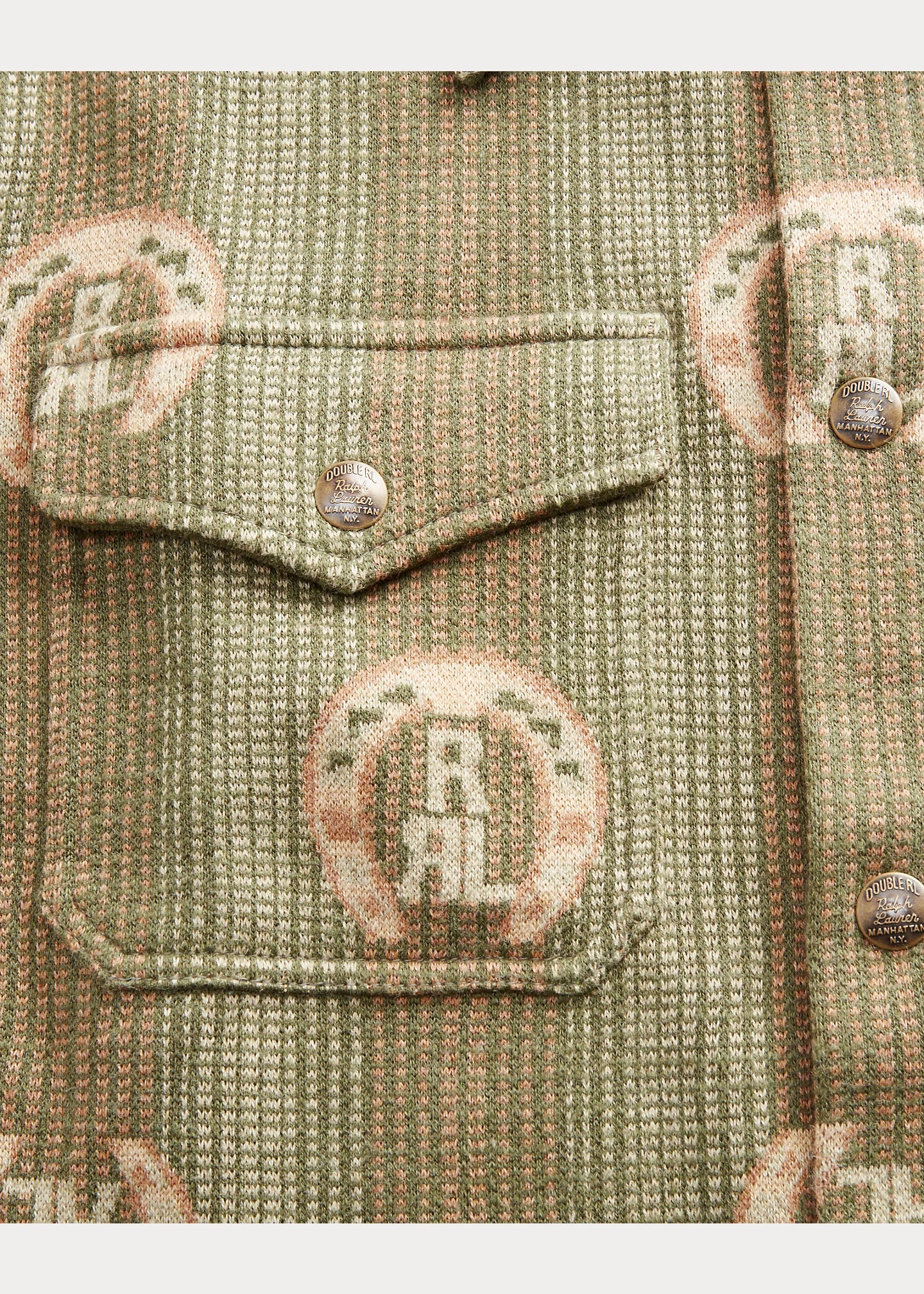 Horseshoe-Logo Cotton Overshirt Sweater - 4