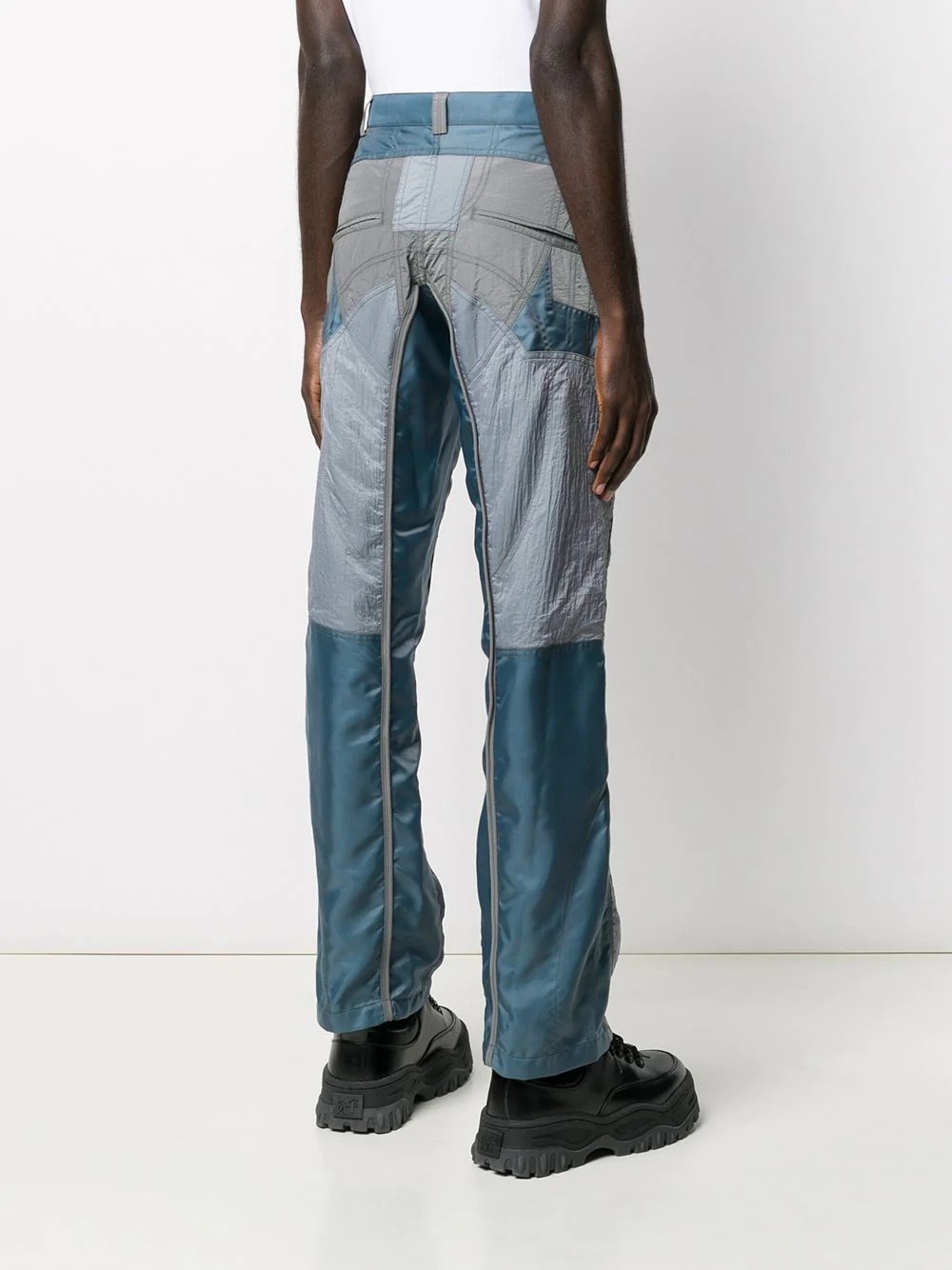 panelled straight-leg trousers - 4