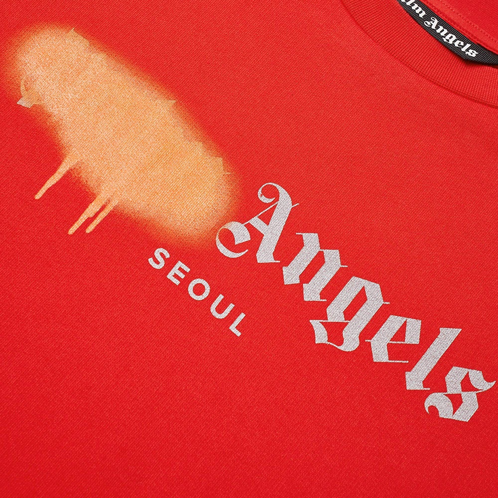 Palm Angels Spray Logo Crew Sweat - Seoul - 3