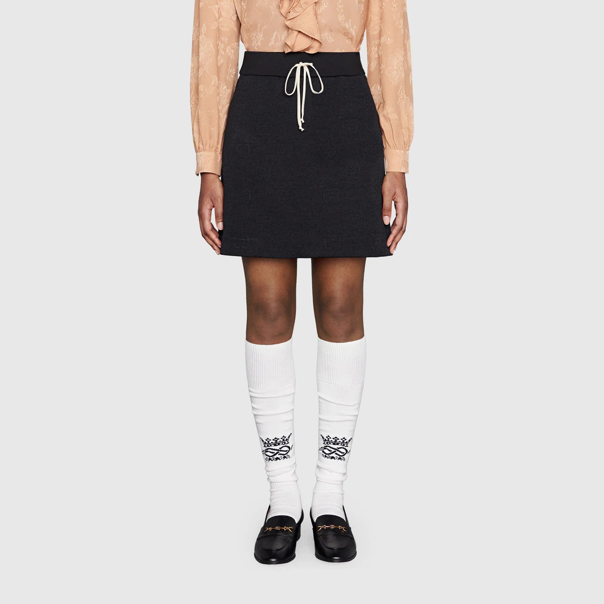 GG jacquard jersey skirt - 3