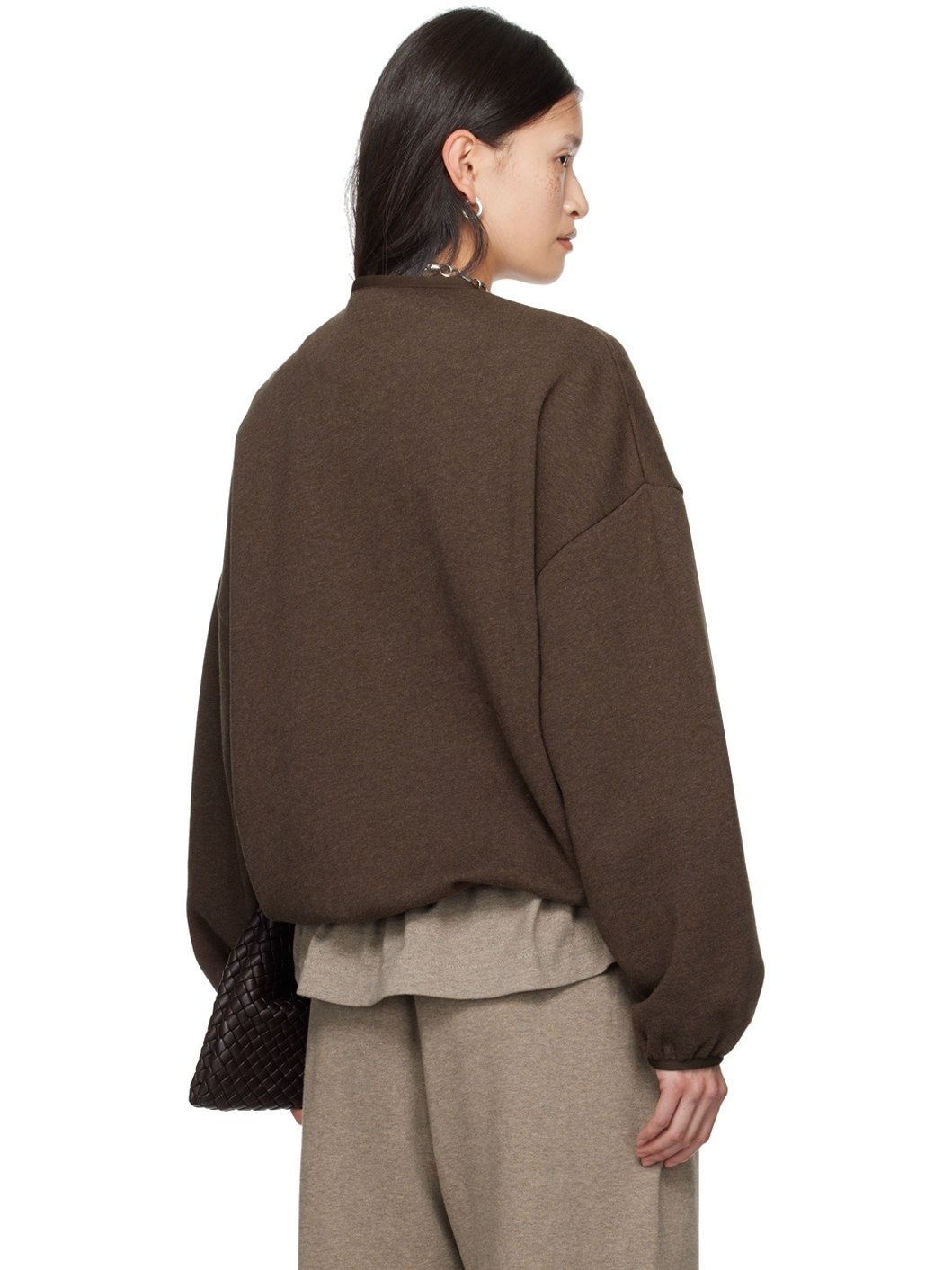 Brown Elasticized Sweatshirt - 3