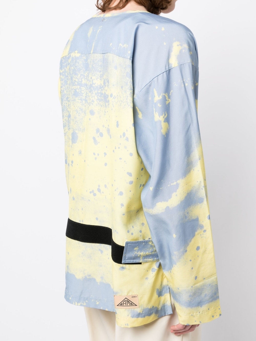 waistband-detail wide-sleeve top - 5
