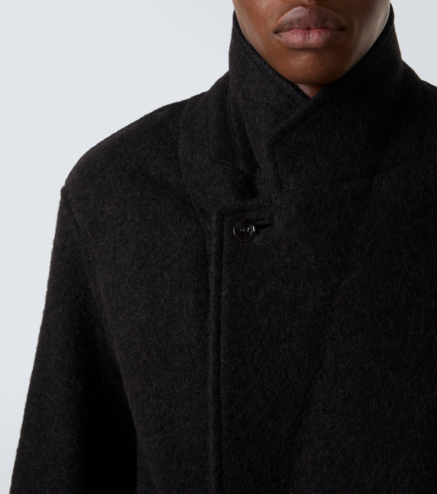 Wool and alpaca felt coat - 6