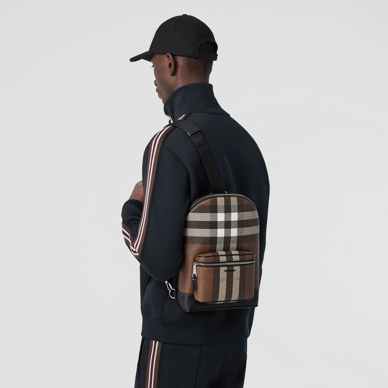 Burberry Check and Leather Crossbody Backpack outlook