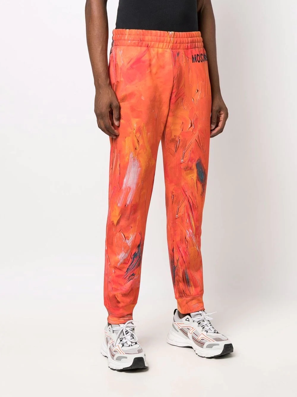 paint-effect joggers - 3