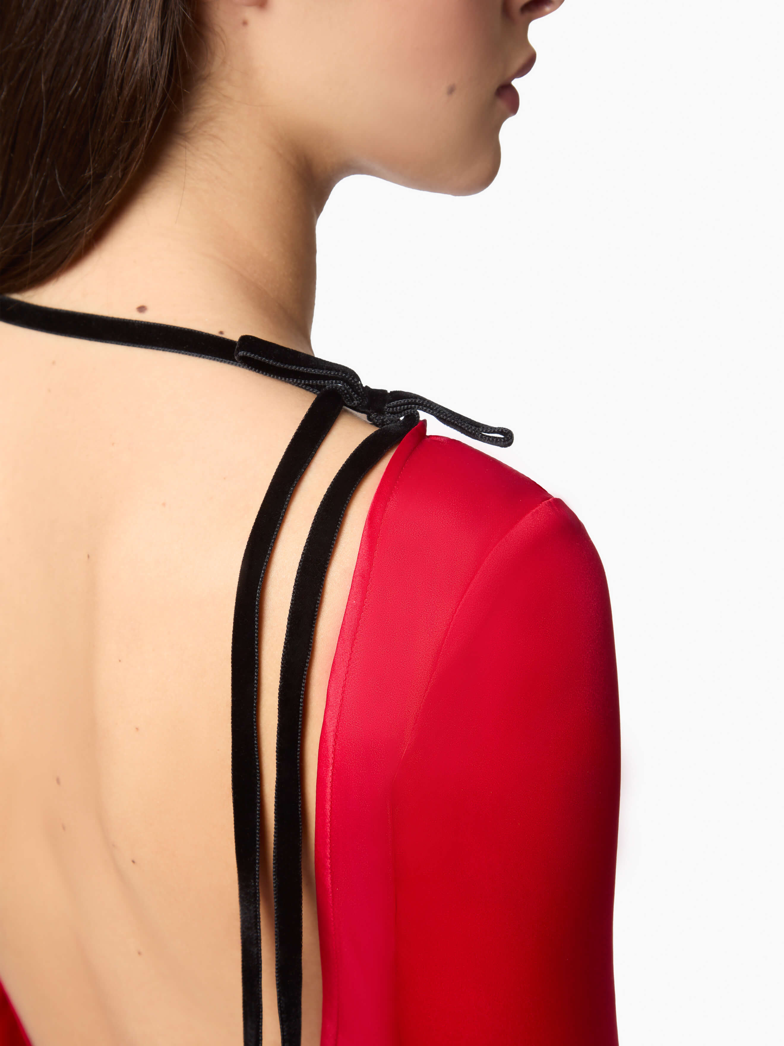 Red Backless Midi Dress - 3