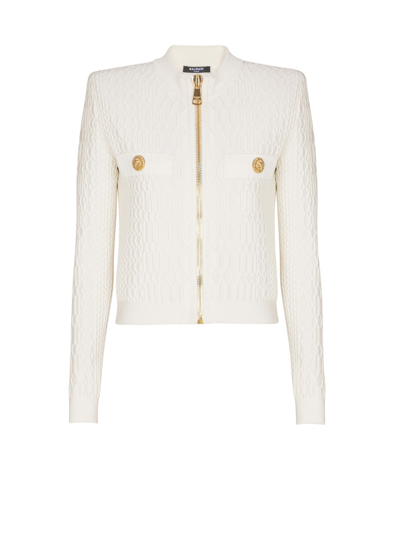 Crocodile knit jacket 1