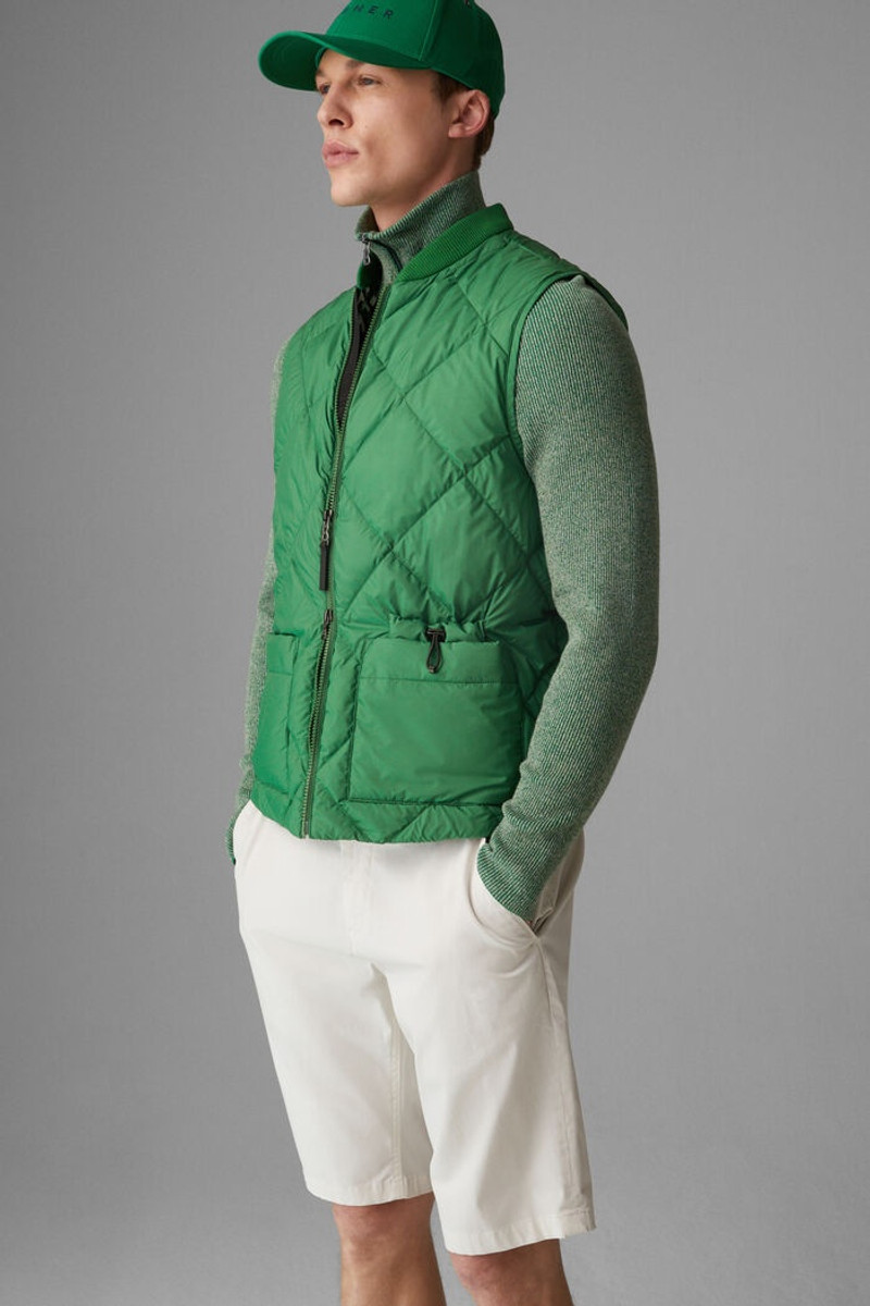 Rocco Down waistcoat in Green 2