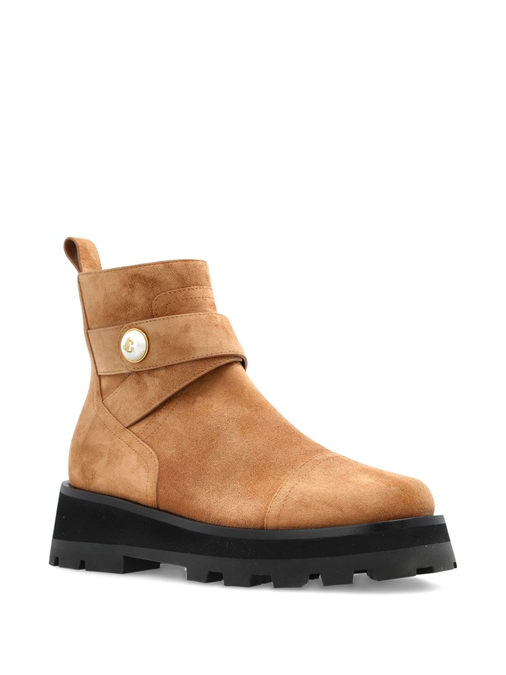 buckle-strap platform boots - 2