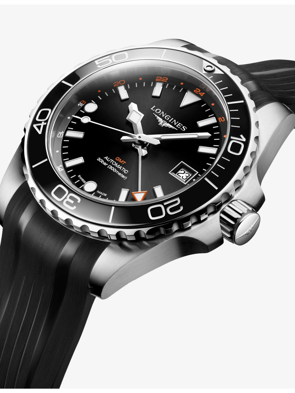 L3.790.4.56.9 HydroConquest GMT Stainless-Steel Automatic Watch - 4