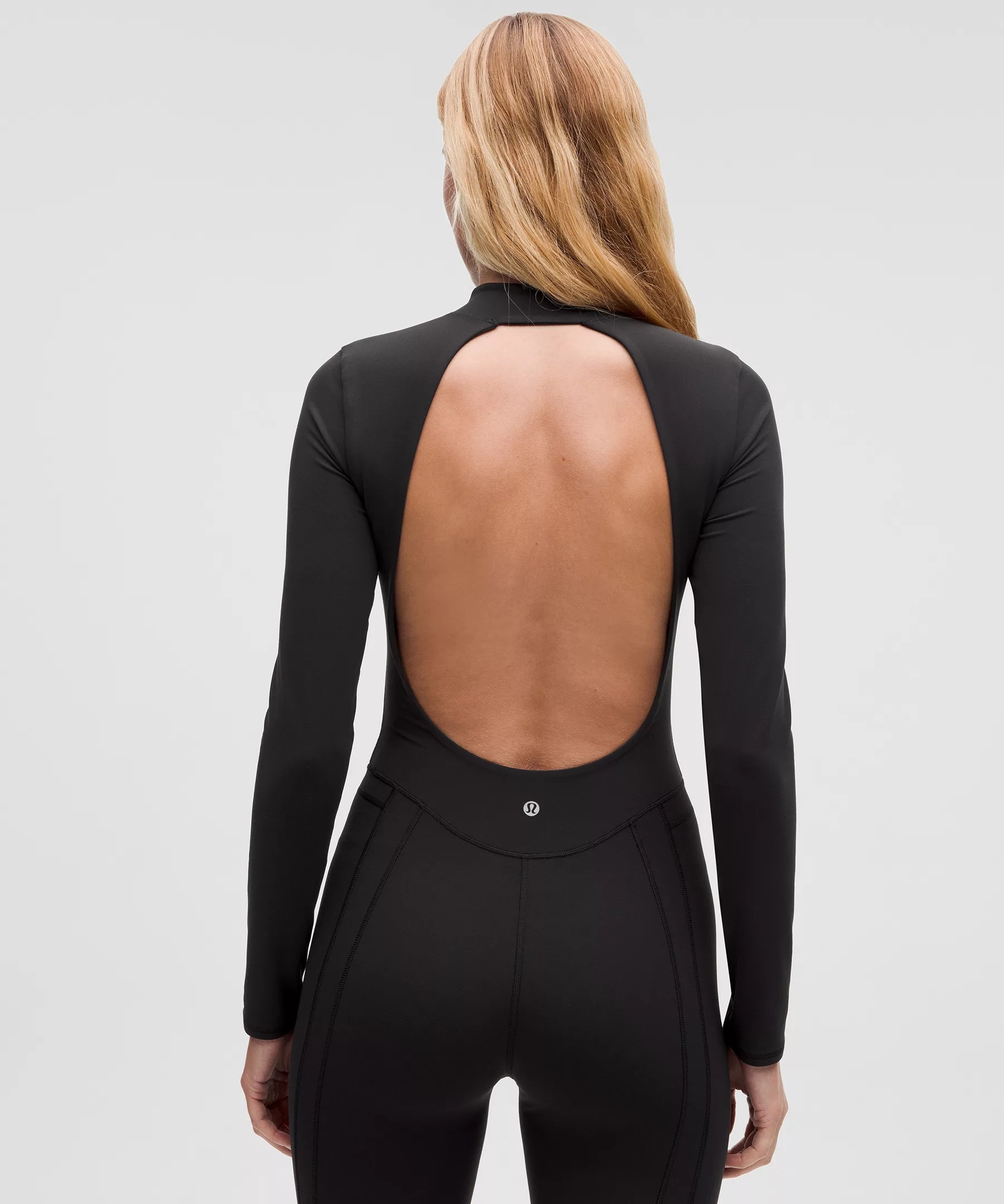 Define Mockneck Open-Back Onesie 32.5" - 4