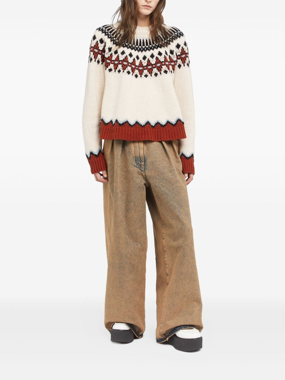 Fair Isle patterned wool sweater - 2