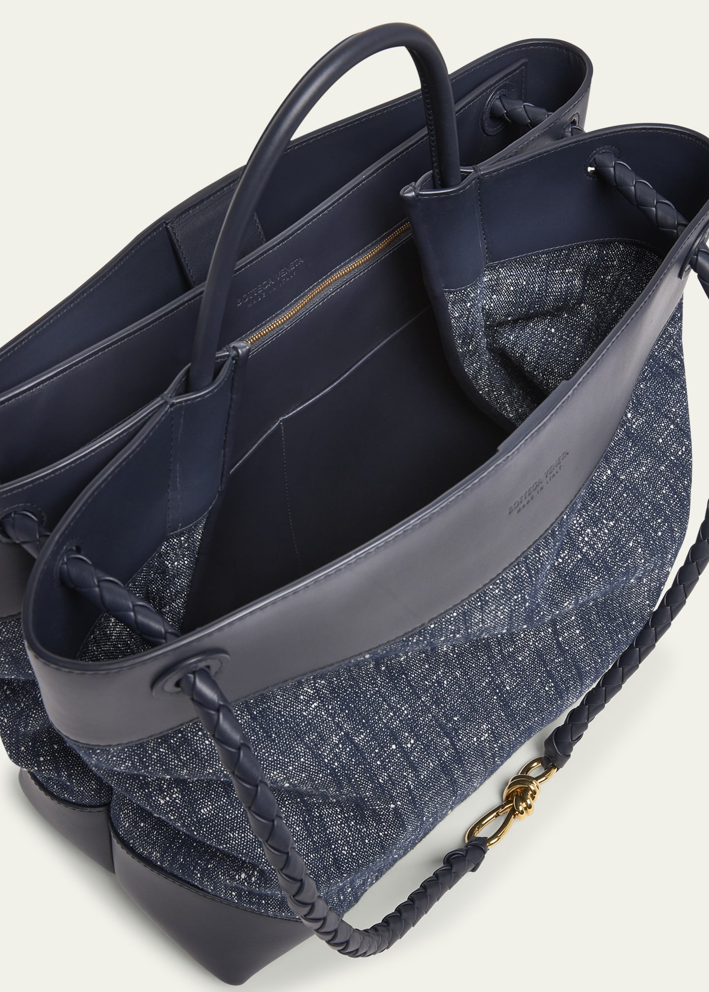 Large Andiamo Denim Boucle Crossbody Bag - 4