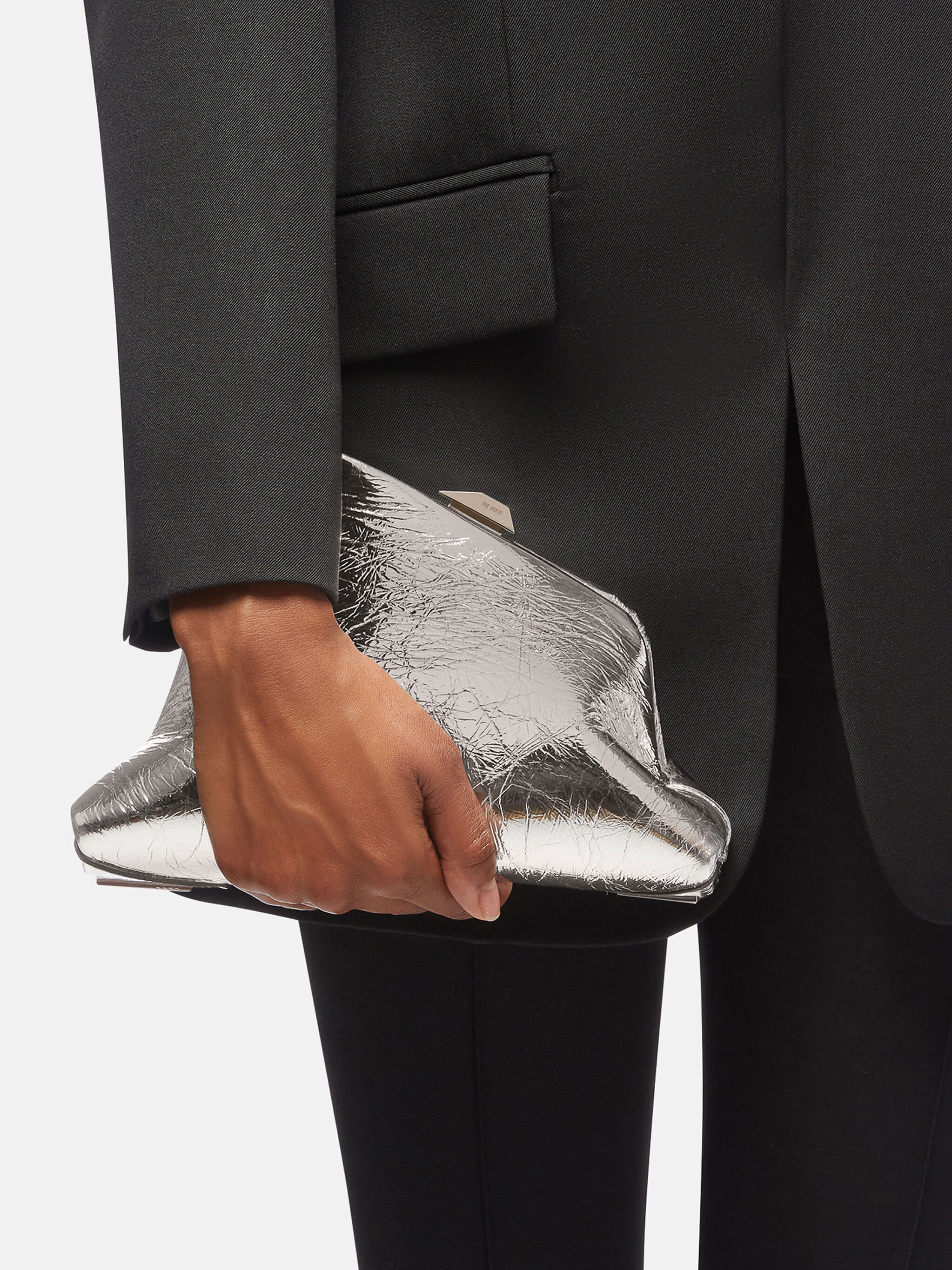 ''DAY OFF  SMALL'' SILVER CLUTCH - 2