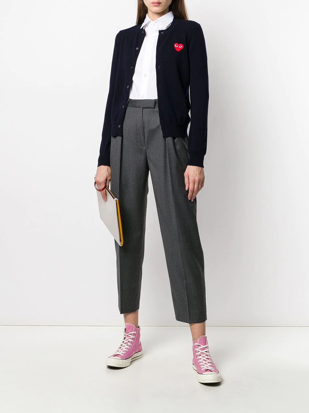 cropped tailored-style trousers - 2