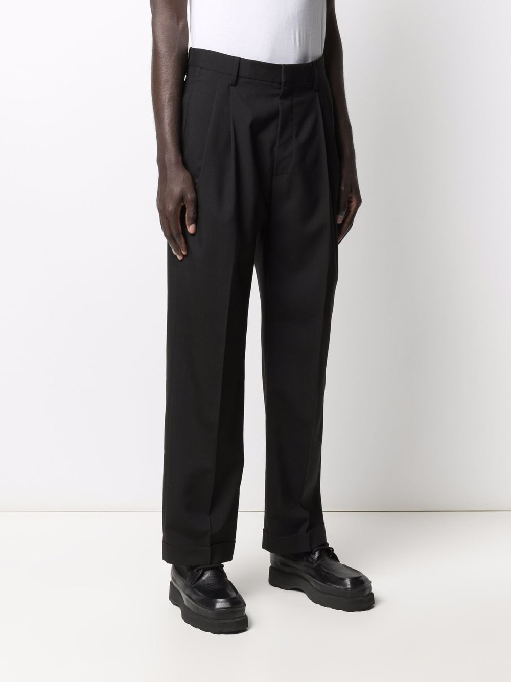 straight-leg tailored trousers - 3