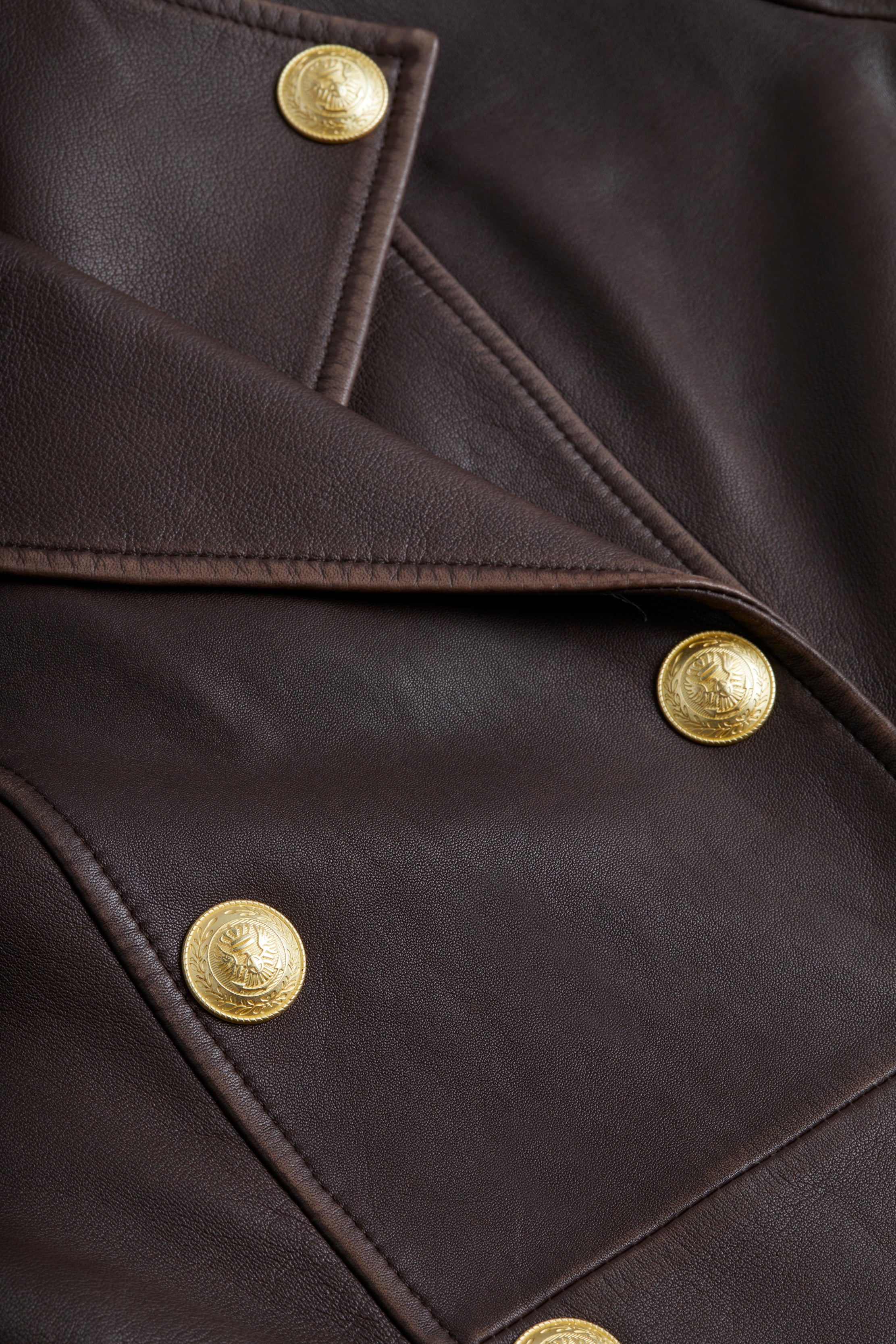 Celina Leather Trench Coat - 3