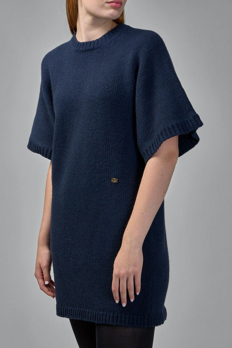 GANNI Chunky Wool Mix T-shirt Dress outlook