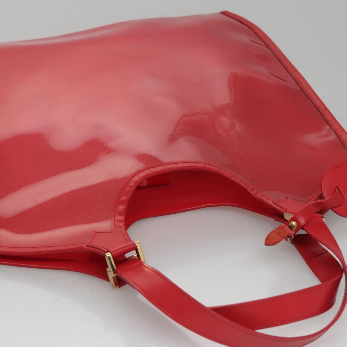 LOUIS VUITTON Epi Plage Via Hand Bag Vinyl Red Grenadine M92152 - 6