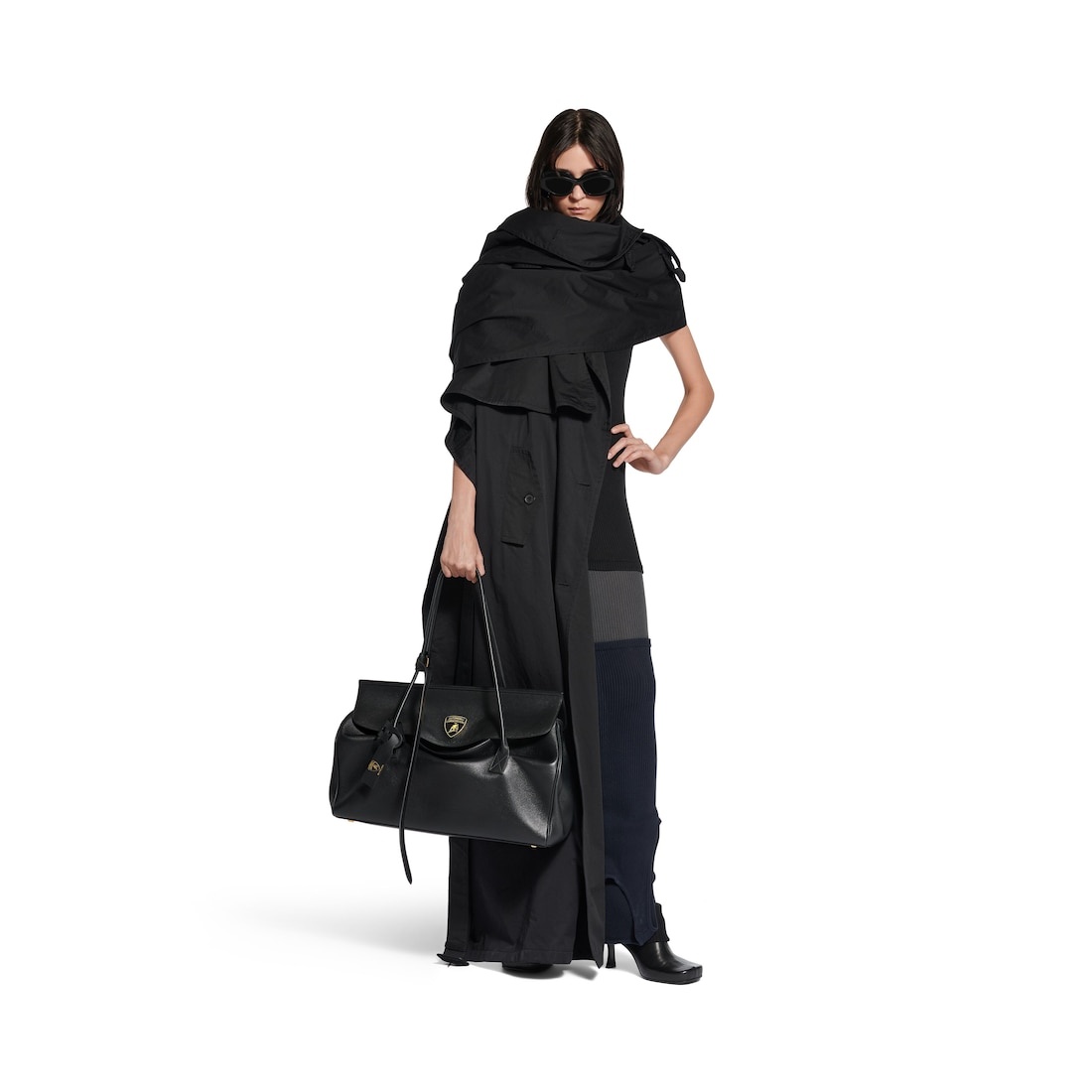 Women's Balenciaga | Automobili Lamborghini Carrie Carry All Bag  in Black - 6