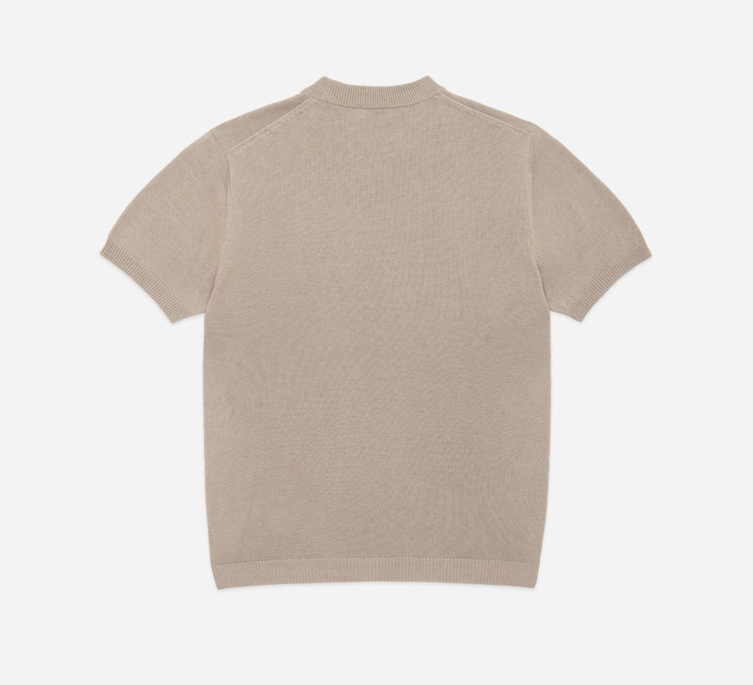 Knit T-Shirt - Tan - 2
