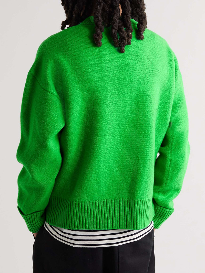 Logo-Intarsia Organic Cotton and Wool-Blend Sweater 4