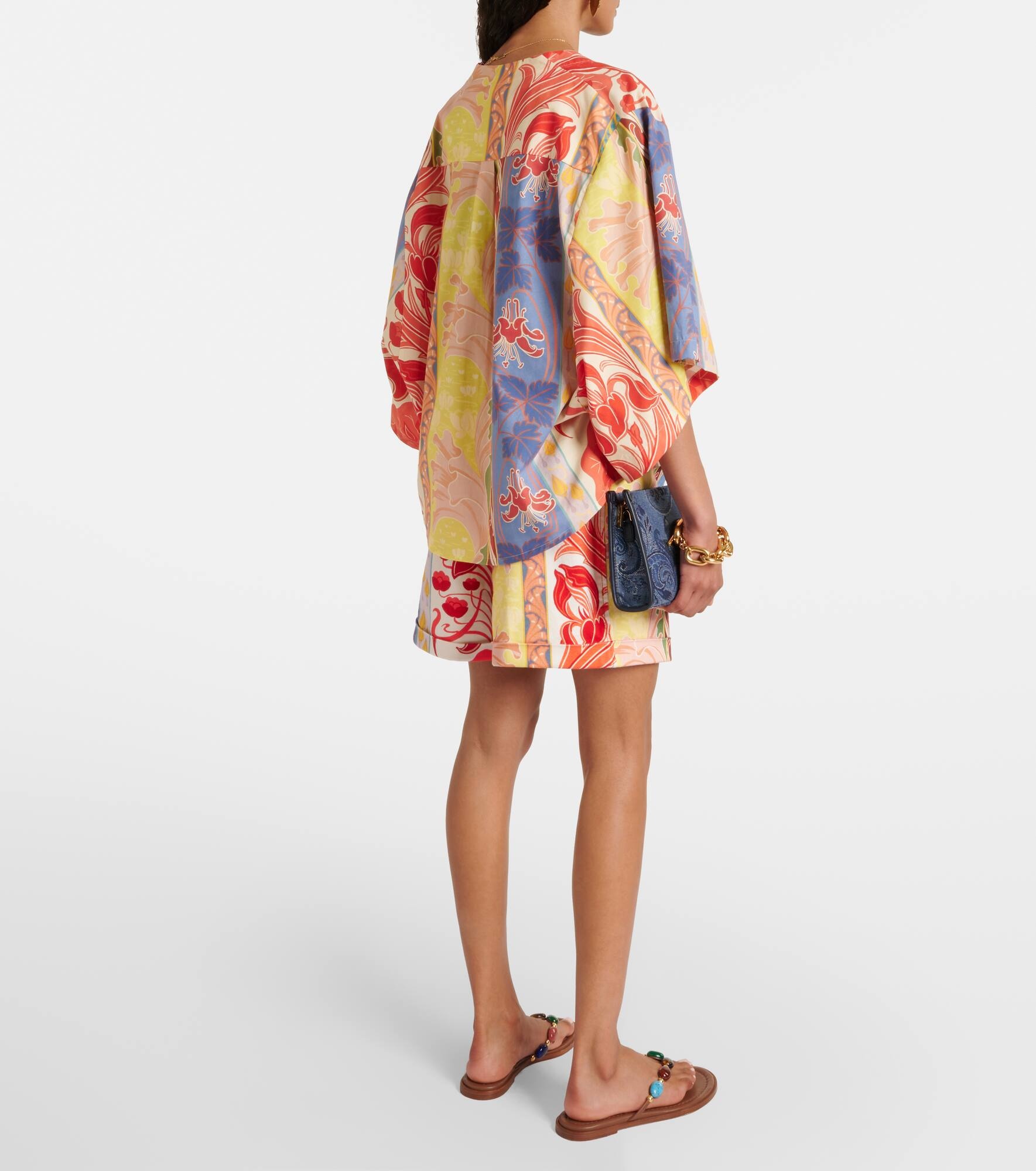 Printed oversized cotton-blend shirt - 3
