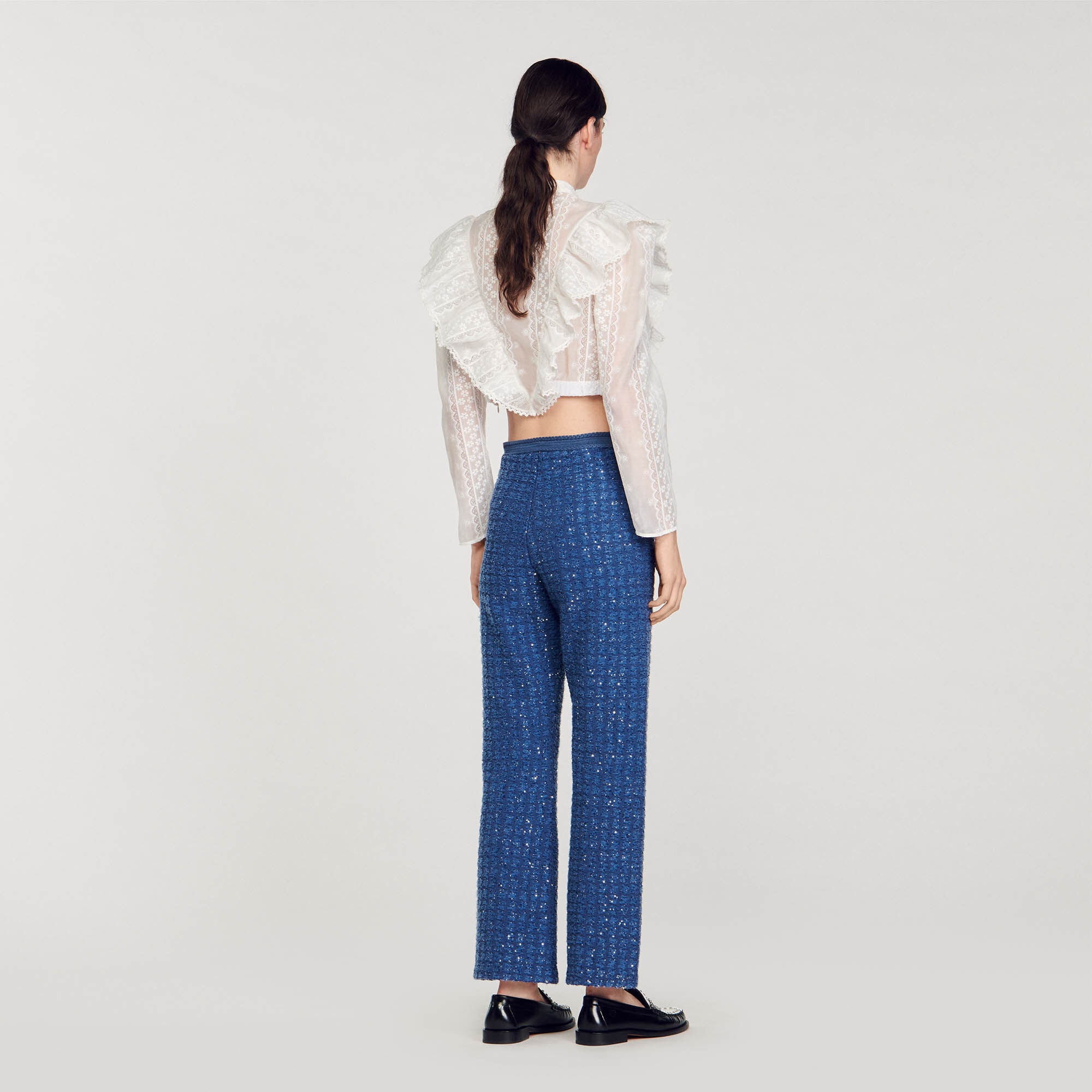 DECORATIVE KNIT TROUSERS - 6