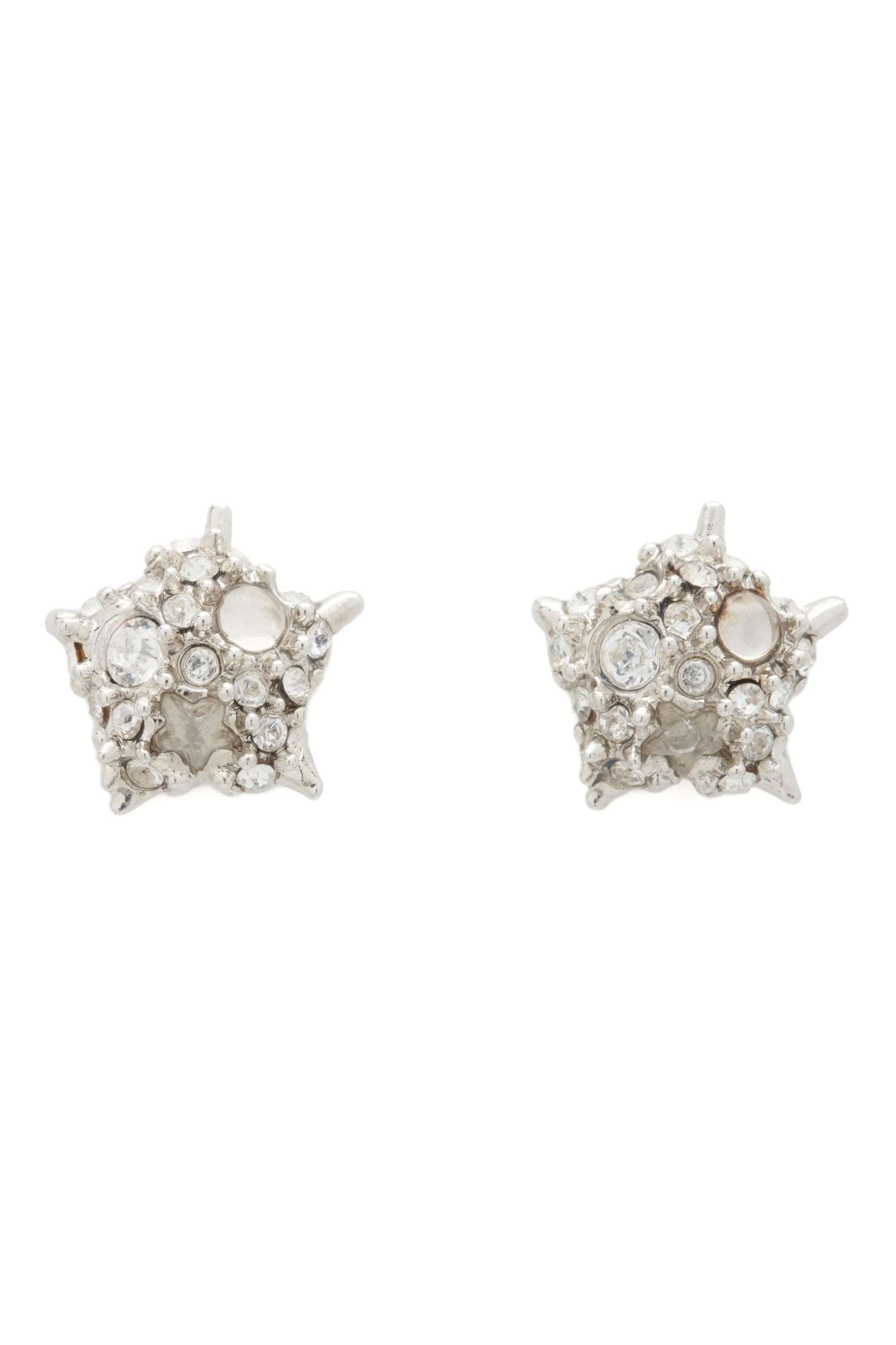 SILVER CLEAR STARLETTE STUDS - 1