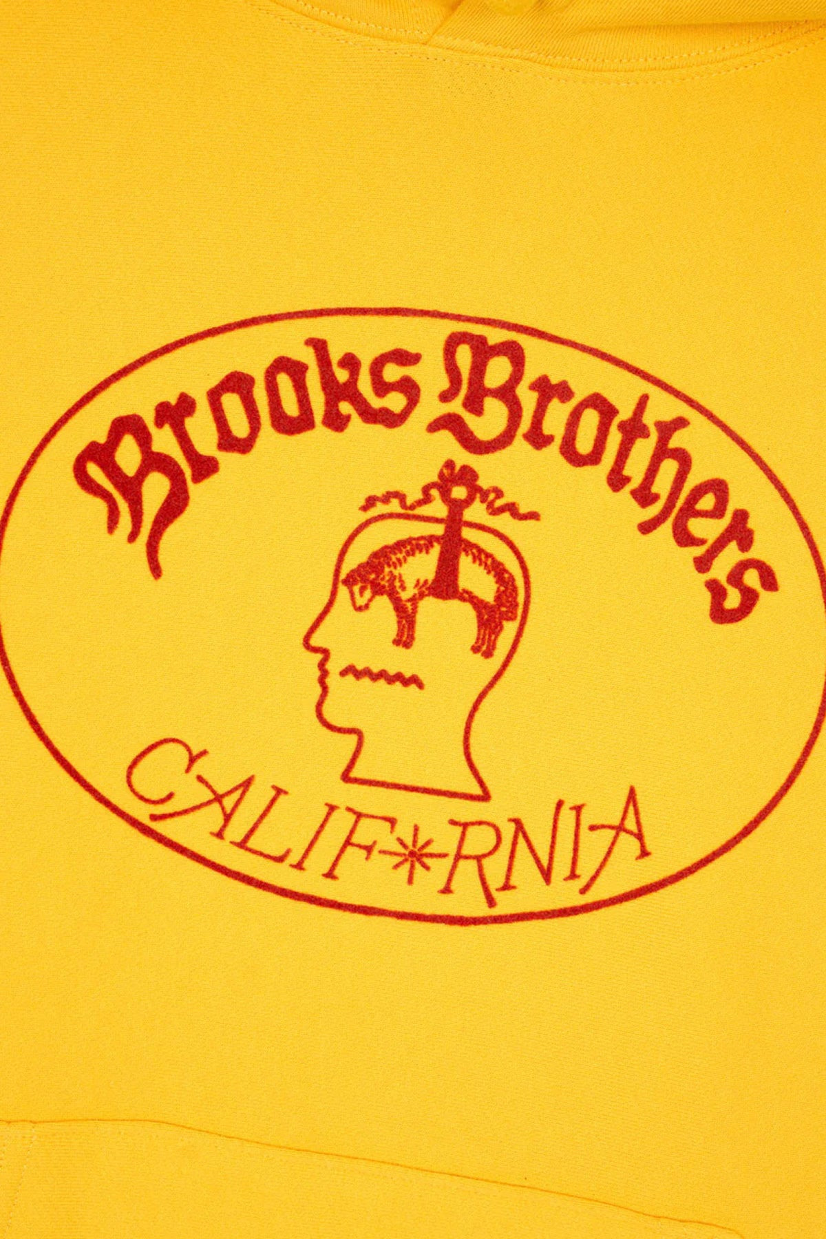 Brain Dead x Brooks Brothers California Logo Hoodie - Yellow - 3