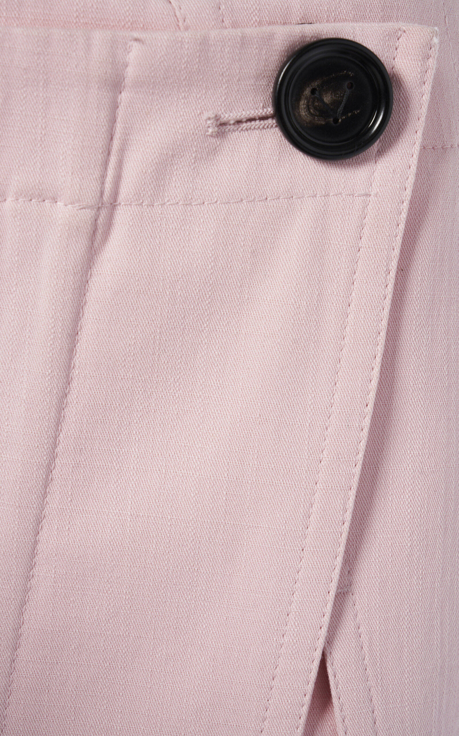 Cotton Canvas Midi Wrap Skirt pink - 2