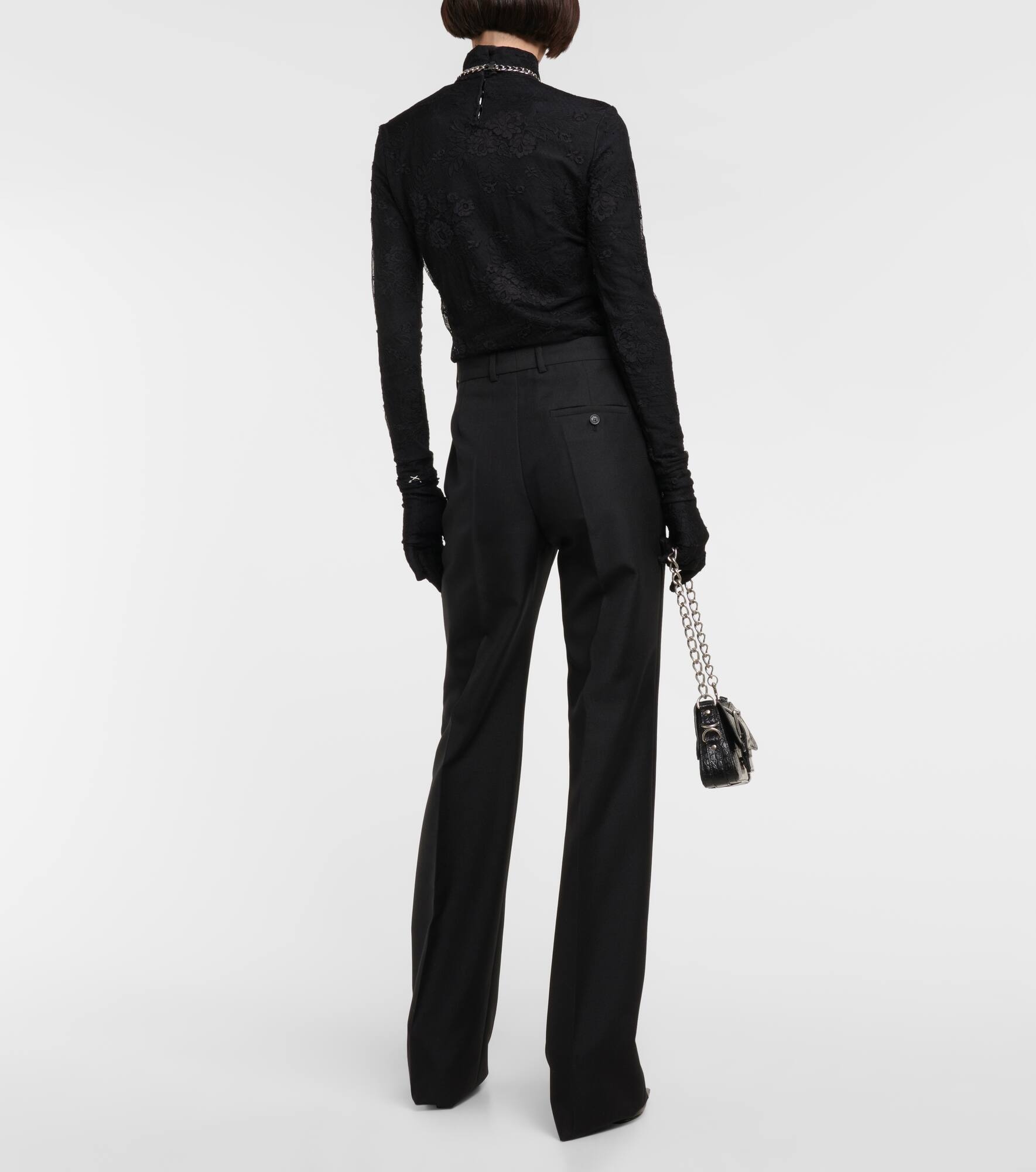 High-rise virgin wool pants - 3
