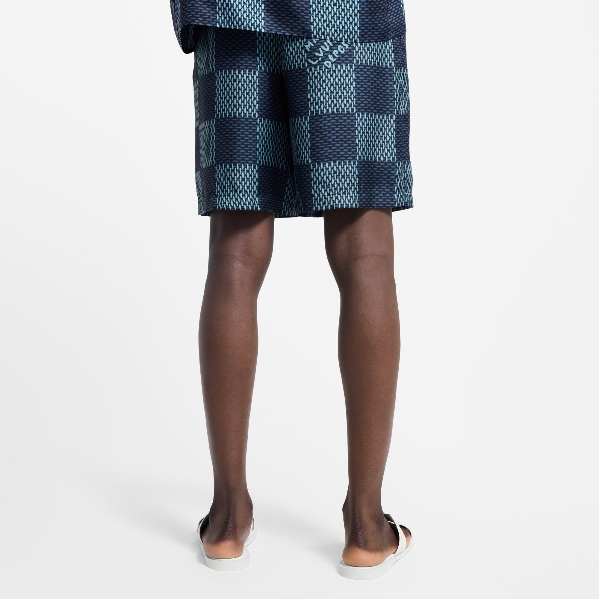Damier Silk Shorts - 5
