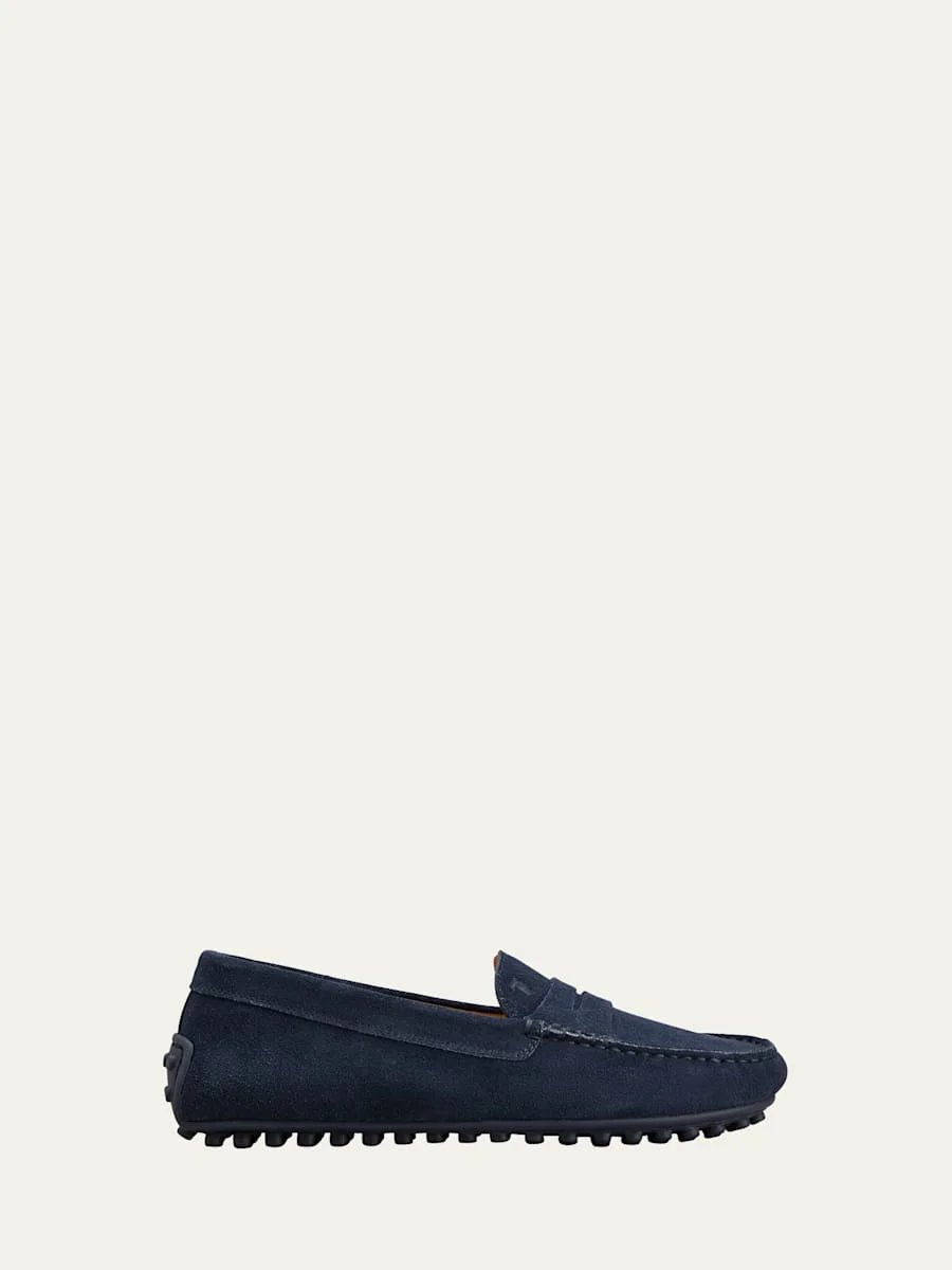 Gommini Suede Driver Penny Loafers - 1