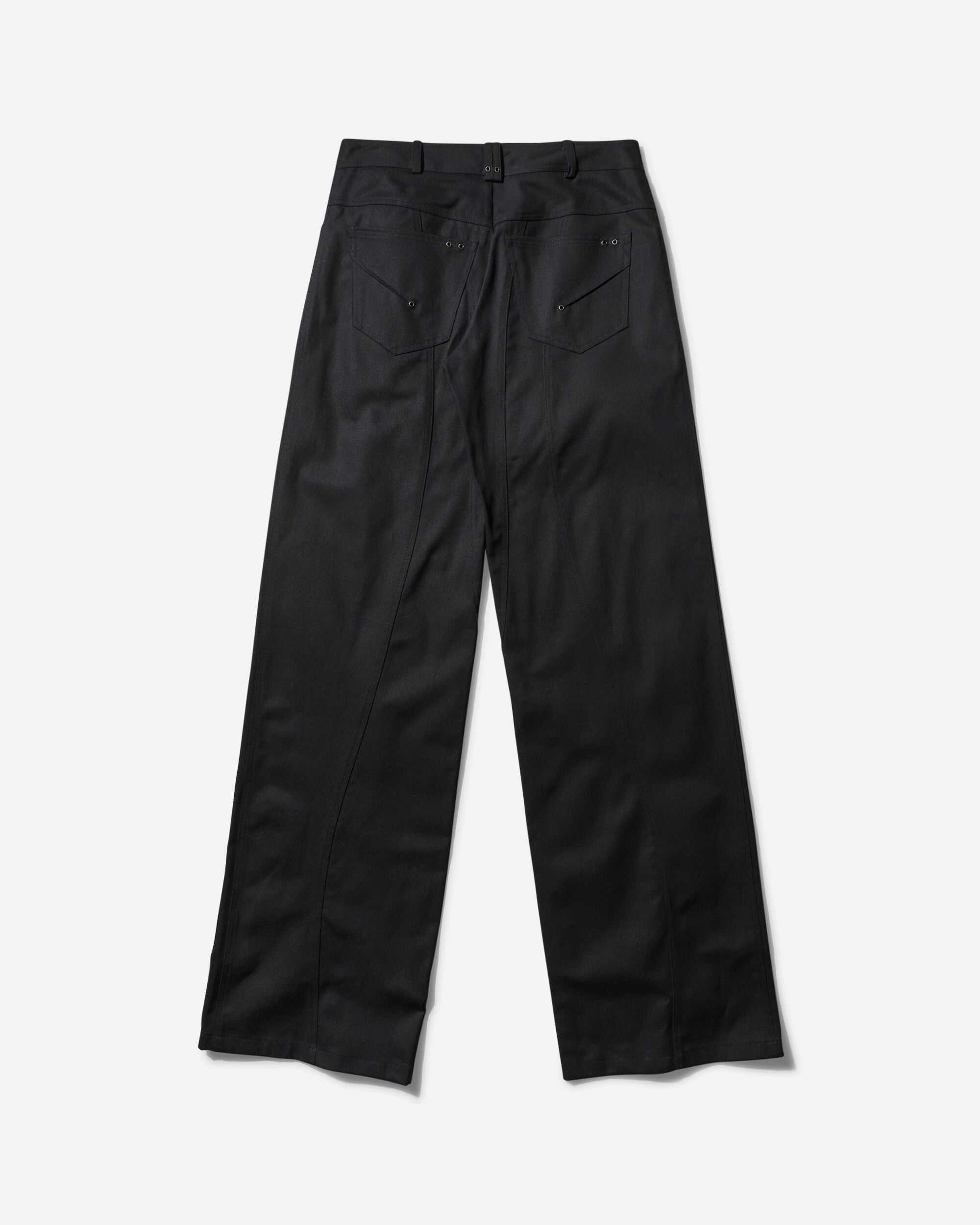 Women's Panelled Eyelets Trousers Black - 2