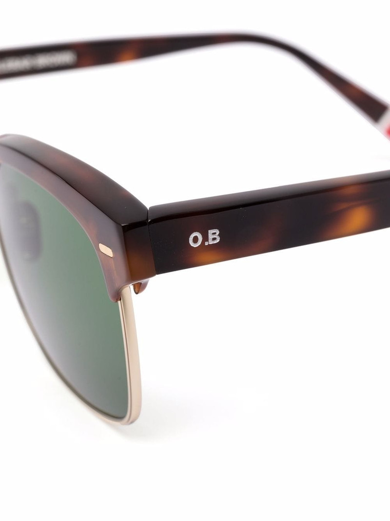 tortoiseshell rectangle frame sunglasses 3