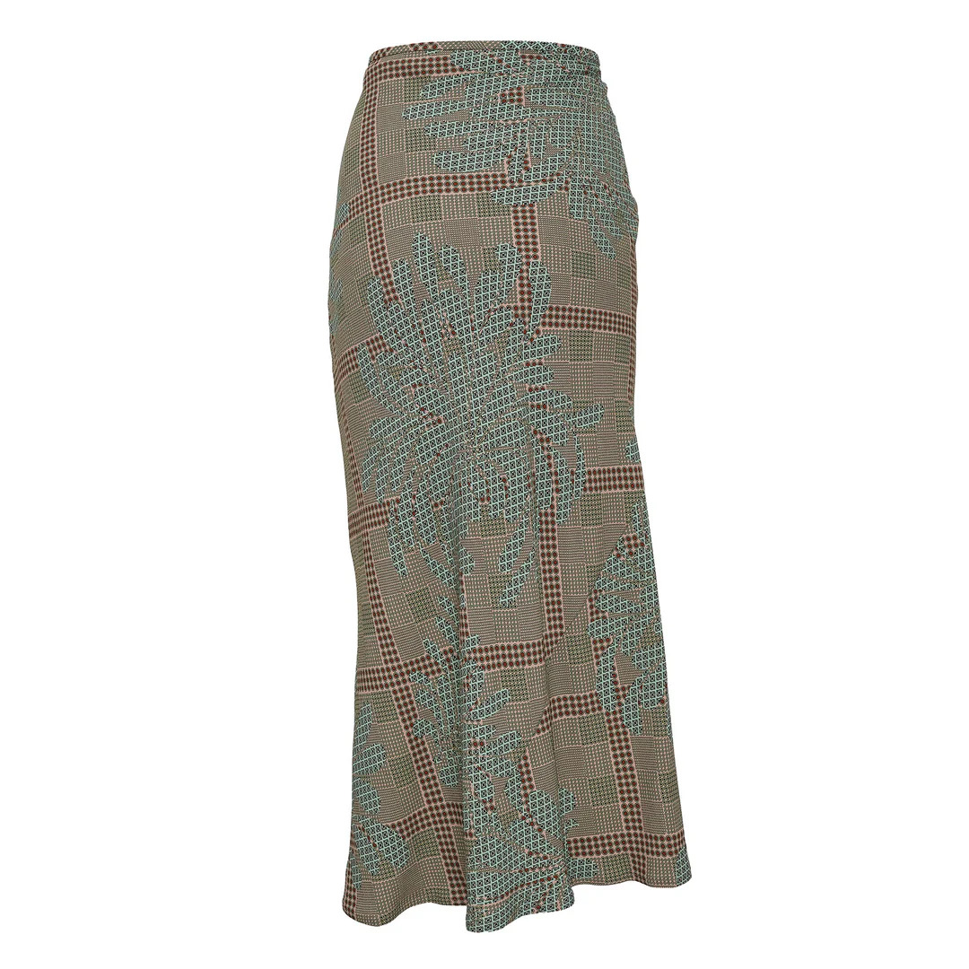 Bias Cut Skirt With Knot Detail - 2