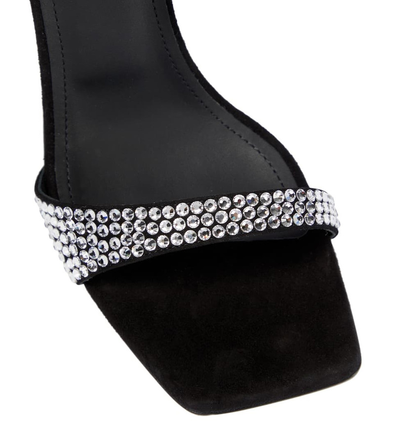 Palm embellished suede sandals 6