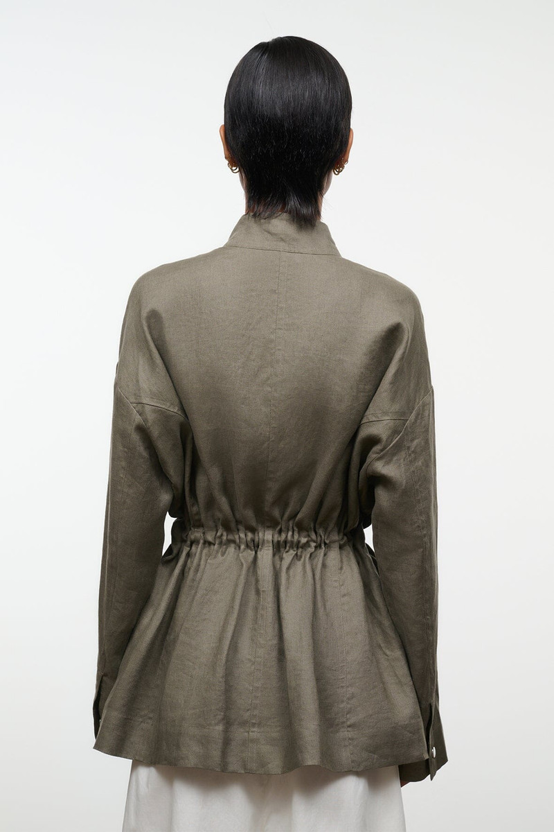 STAUD REED LINEN JACKET THYME 5
