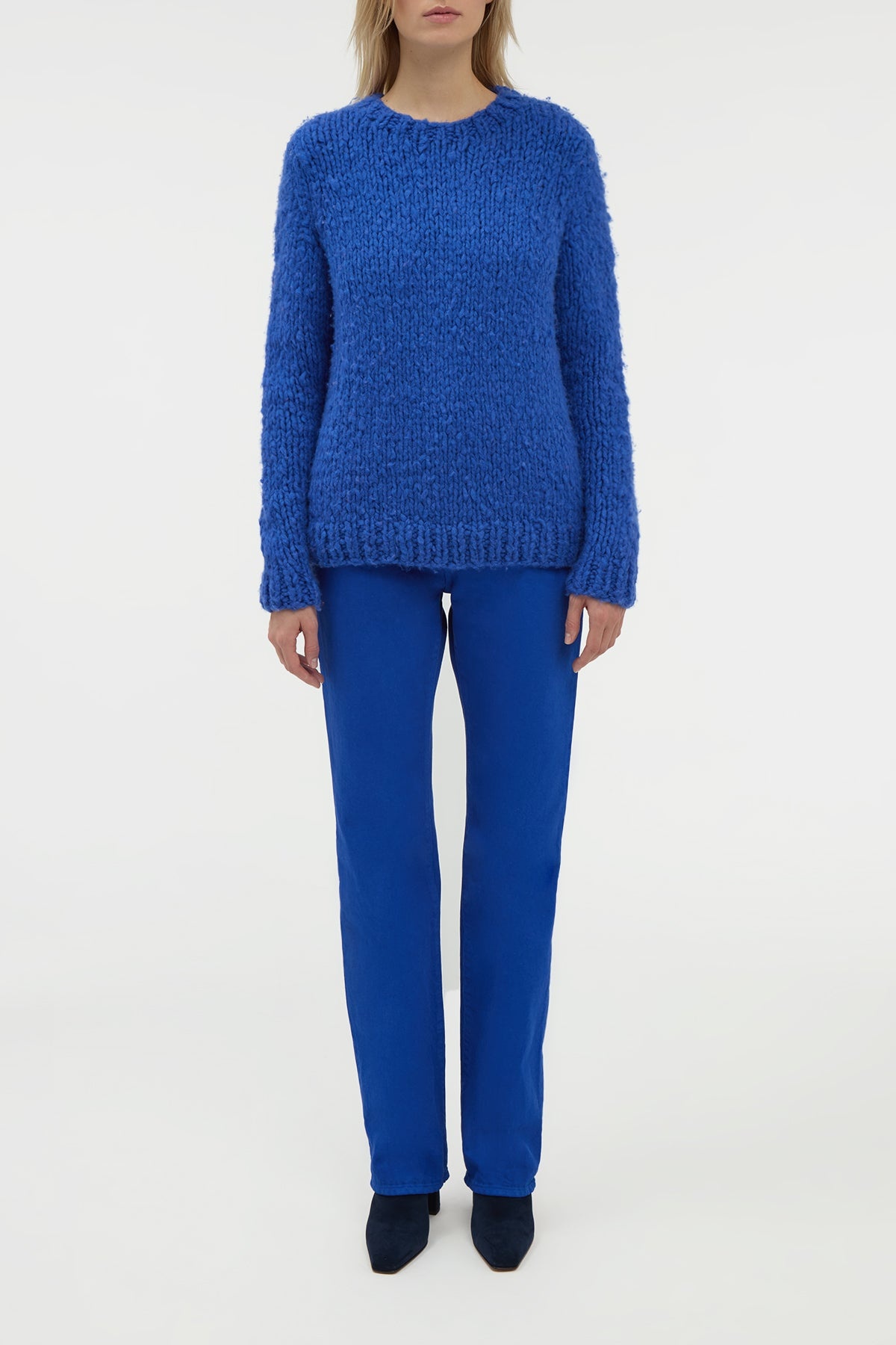 Lawrence Knit Sweater in Cobalt Welfat Cashmere - 2