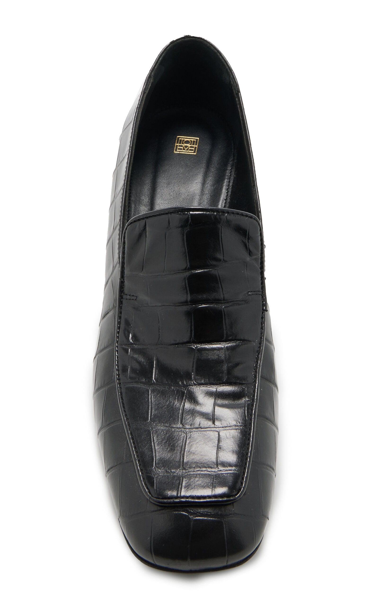 The Embossed Leather Loafers black - 3